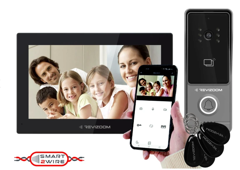Wideodomofon REVIZOOM RM-T275HD2 BLACK/ RC-213HD2-C, ekran 7"